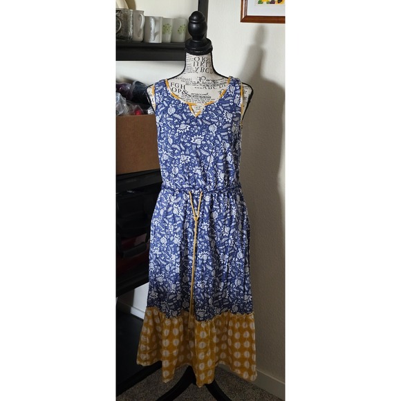 Matilda Jane Dresses & Skirts - Matilda Jane Womens Wish You Were Here Floral Geometric Midi Dress Medium Cotton